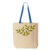 Natural Tote with Contrast-Color Handles Thumbnail
