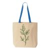 Natural Tote with Contrast-Color Handles Thumbnail