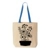 Natural Tote with Contrast-Color Handles Thumbnail