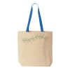 Natural Tote with Contrast-Color Handles Thumbnail