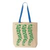 Natural Tote with Contrast-Color Handles Thumbnail