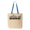 Natural Tote with Contrast-Color Handles Thumbnail