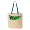 Natural Tote with Contrast-Color Handles Thumbnail