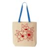 Natural Tote with Contrast-Color Handles Thumbnail