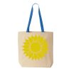 Natural Tote with Contrast-Color Handles Thumbnail