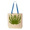 Natural Tote with Contrast-Color Handles Thumbnail
