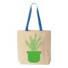 Natural Tote with Contrast-Color Handles Thumbnail