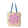 Natural Tote with Contrast-Color Handles Thumbnail