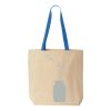 Natural Tote with Contrast-Color Handles Thumbnail