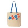 Natural Tote with Contrast-Color Handles Thumbnail