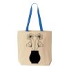 Natural Tote with Contrast-Color Handles Thumbnail