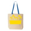 Natural Tote with Contrast-Color Handles Thumbnail