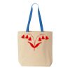 Natural Tote with Contrast-Color Handles Thumbnail