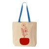 Natural Tote with Contrast-Color Handles Thumbnail