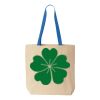 Natural Tote with Contrast-Color Handles Thumbnail