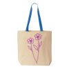 Natural Tote with Contrast-Color Handles Thumbnail