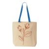 Natural Tote with Contrast-Color Handles Thumbnail