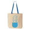 Natural Tote with Contrast-Color Handles Thumbnail