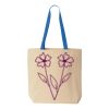 Natural Tote with Contrast-Color Handles Thumbnail