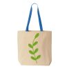 Natural Tote with Contrast-Color Handles Thumbnail
