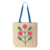 Natural Tote with Contrast-Color Handles Thumbnail