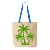 Natural Tote with Contrast-Color Handles Thumbnail
