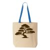 Natural Tote with Contrast-Color Handles Thumbnail