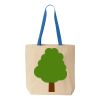 Natural Tote with Contrast-Color Handles Thumbnail