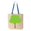 Natural Tote with Contrast-Color Handles Thumbnail