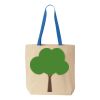 Natural Tote with Contrast-Color Handles Thumbnail