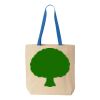 Natural Tote with Contrast-Color Handles Thumbnail