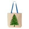 Natural Tote with Contrast-Color Handles Thumbnail