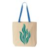 Natural Tote with Contrast-Color Handles Thumbnail