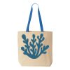 Natural Tote with Contrast-Color Handles Thumbnail