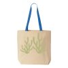 Natural Tote with Contrast-Color Handles Thumbnail