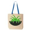 Natural Tote with Contrast-Color Handles Thumbnail