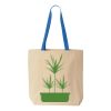 Natural Tote with Contrast-Color Handles Thumbnail