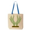 Natural Tote with Contrast-Color Handles Thumbnail