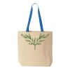 Natural Tote with Contrast-Color Handles Thumbnail