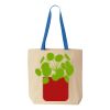 Natural Tote with Contrast-Color Handles Thumbnail