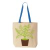 Natural Tote with Contrast-Color Handles Thumbnail