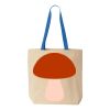 Natural Tote with Contrast-Color Handles Thumbnail