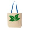 Natural Tote with Contrast-Color Handles Thumbnail