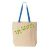 Natural Tote with Contrast-Color Handles Thumbnail