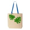 Natural Tote with Contrast-Color Handles Thumbnail