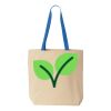 Natural Tote with Contrast-Color Handles Thumbnail