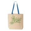 Natural Tote with Contrast-Color Handles Thumbnail