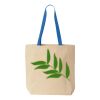 Natural Tote with Contrast-Color Handles Thumbnail