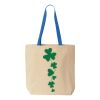 Natural Tote with Contrast-Color Handles Thumbnail