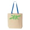 Natural Tote with Contrast-Color Handles Thumbnail